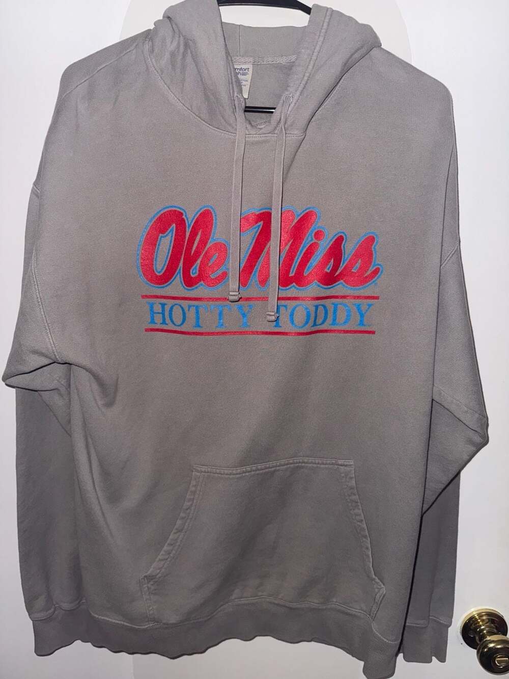 Ole Miss Hotty Toddy Grey Hoodie Sweatshirt